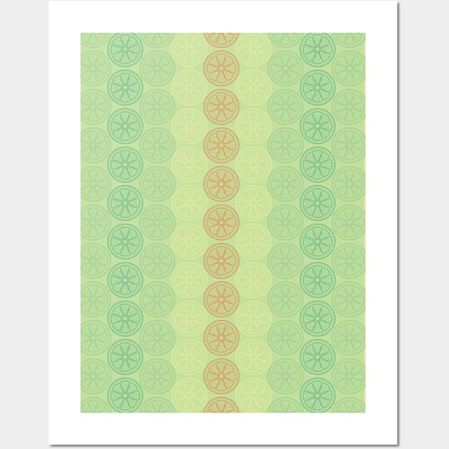 Citrus Splash Seamless Surface Pattern Design Wall Art by zarya_kiqo